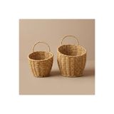 ELZEY HOME Rattan Duvar Askılı 2 li Saksı Sepeti
