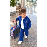 Elzo Collection Erkek Çocuk Unicorn Nakış Işlemeli Lacivert Kolej Ceket Eşofman Alt Üst Takım - 7 - 8 Yaş