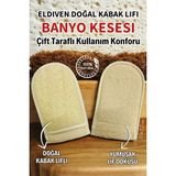 Em Amanos Beauty 1 Adet Eldiven Doğal Kabak Lifi Banyo Kesesi Çift Taraflı Kullanım Cilt Dostu