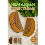 EM AMANOS BEAUTY Doğal Ham Ahşap Bebek Tarağı Tahrişi Önler, Hassas Bakım Sunar Özel Üretim
