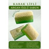 EM AMANOS BEAUTY Doğal Kabak Lifli Argan Özlü Sabun Anti-Aging Etkisi Cildi Besler ve Onarır Gençlik Kazandırır