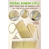 Em Amanos Beauty Doğal Kabak Lifli Sırt Peeling ve Masaj Lifi Cilt Yüzeyini Yeniler Tazeleyici Etki Oluşturur