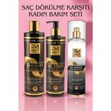Em Amanos Beauty Kadın Saç Bakım Seti: Dökülmeye Karşı Etkili Şampuan, Saç Kremi ve Bakım Sütü