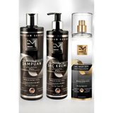 Em Amanos Beauty Miami Serisi Erkek Saç Bakım Seti – Dökülme Karşıtı, Parabensiz ve Nemlendirici Şampuan, Saç Kremi, Saç Sütü 375 ml + 375 ml + 200 ml
