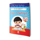 Ema Çocuk Dik Temel Harfler Yazı Defteri Klavuz Çizgisiz - 3 Adet - Karışık-Çok Renkli