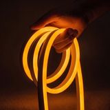 Ema Dükkan 12 Volt Neon LED Işık Trafosuz | Neon Şerit LED Trafosuz Esnek Silikonlu Aydınlatma - 3 m - Amber