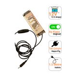 Ema Dükkan 12V 12.5A Ultra Slim LED Trafo Anahtarlı Fişli 150W İnce Kasa LED Sürücü Adaptör