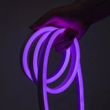 Ema Dükkan 12V 3 Metre Mor Neon Led Şerit Işık | Prize Tak Çalıştır | Anahtarlı Fişli 1.5M Kablo | Esnek Silikonlu Led