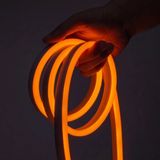 Ema Dükkan 12V 5 Metre Turuncu Neon Led Şerit Işık | Prize Tak Çalıştır | Anahtarlı Fişli 1.5M Kablo | Esnek Silikonlu Led