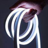 Ema Dükkan 12V Beyaz Neon LED Şerit Işık Prize Tak Çalıştır | Anahtarlı Fişli 1.5m Kablo | Esnek Silikonlu Su Geçirmez Dekoratif Aydınlatma - 3 m