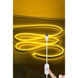 Ema Dükkan 5V USB Neon LED Şerit 5 Metre Amber | Silikonlu Su Geçirmez Esnek Aydınlatma