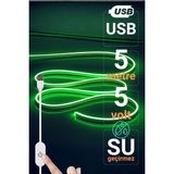 Ema Dükkan 5V USB Neon LED Şerit 5 Metre Yeşil | Silikonlu Su Geçirmez Esnek Aydınlatma