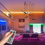 Ema Dükkan Rgb Şerit LED 5 Metre 20 Renk 44 Tuşlu Kumandalı Silikonlu Set