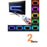 Ema Dükkan Tv Monitör Arkası 2 Metre Kumandalı 3 Çipli Rgb Şerit Led Iç Mekan Led Animasyonlu Rgb Şerit Led