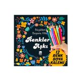 Ema Kitap Mandala Büyükler Için Boyama Kitabı Renkli Kuru Boya Kalemi 12li M.s