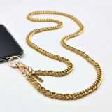 emabell collection Bodrum Gold Akıllı Cep Telefonu Askısı Zincir Charm Kordon Çapraz Omuz Boyun Askısı