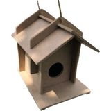 Emach Dizayn Emach 21 x 16 x 21 cm Boyanabilir MDF Dekoratif Kuş Evi Yuvası Bahçenize Renk Katacak Dayanıklı Tasarım