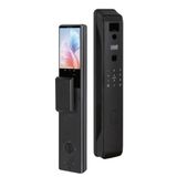EmaksPrime Akıllı Kilit Galaxy30 F Ultra, 3D Yüz Tanıma, Parmak İzi, Wi-Fi, Kart Okuyucu, Görüntülü Görüşme, Siyah