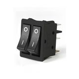 Emas A12B5H10 1NA 1NA 30x22 mm Siyah Gövdeli Köprülü Işıksız Switch