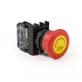 Emas Acil Stop Mantar Buton 40Mm Kırmızı 1Nk Etiketli Emergency