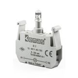 Emas B7 12-30V AC/DC Ledli Mavi Sinyal Blok Butonu