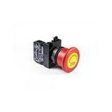 Emas CP200EE Cp Serisi Plastik 1nc Acil Stop 40 mm Çevirmeli Etiketli Kırmızı 22 mm Buton