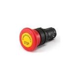 Emas MB200EE MB Serisi Plastik 1nc Acil Stop 40 mm Çevirmeli Etiketli Kırmızı 22 mm Buton