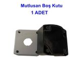Emas MUTLUSAN 1li Boş Buton Kutusu Gri/Siyah Eurobox (Etanj Tekli Buton Kutusu)