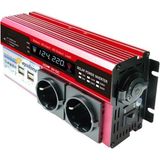 Ematcrt 12V 2000W Modifiye Sinus Inverter Araç ve Güneş Enerjisi Uyumlu, Çift Usb, Çift Priz ve Çakmaklık ( Lisinya )