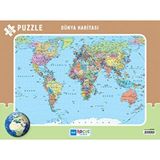 Ematcrt Blue Focus 72 Parça Dünya Haritası Frame Puzzle Anonim Yazar 2019 Yayın Evi Ciltsiz
