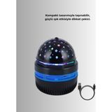 Ematcrt Döner Galaxy Projektör Gece Lambası – Ay ve Yıldız Işıklı Atmosfer Lamba, USB Bağlantılı - Lisinya