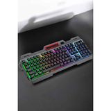 Ematcrt Lisinya RGB Işıklı Oyuncu Klavye USB Girişli Q Klavye Mouse Hediyeli Ergonomik Tasarım
