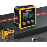 Ematcrt Mey Ithalat® SGS 5431 Lazer Dijital Açı Ölçer Mıknatıslı 4x90° Ölçüm Mesafesi ile Kullanım Kolaylığı