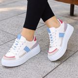 Emax Kadın Trend Kalın Taban Sneaker Spor Ayakkabı Ortopedik Taban Suni Deri Malzeme