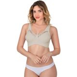 Emay 181B Dantelli Toparlayıcı Ten Cotton Sütyen