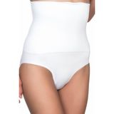 Emay 2009 Seamless Yüksek Bel Double Slip Beyaz Kadın Korse