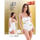 Emay 2073 Göğsü Açık Desenli Siyah Kadın Slip Korse