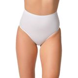 Emay 2801 Kadın Yapıştırma Yüksek Bel Lazer Slip Külot Beyaz, Beyaz, S