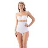 Emay 2813 Yüksek Bel Beyaz Kadın Slip Lazer Korse