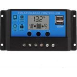 Emay Center 10A Solar Şarj Kontrol Cihazı Regülatörü Çift USB 12V-24V Güneş Paneli Şarj Regülatörü