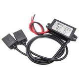 Emay Center 12V Için 5V 3A 15W Dc Dc USB Converter Su Geçirmez Araba Uyumlu Konverter Dönüştürücü - 1 Adet - Gümüş