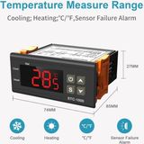 Emay Center STC-1000 220V Dijital Termostat - Isıtma ve Soğutma Röleli Sıcaklık Kontrol Cihazı (+Ntc Sensörlü)