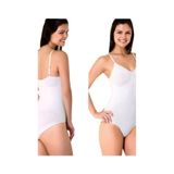 Emay Dikişsiz Desenli Slip Body Lohusa Korse, Beyaz, XL