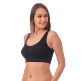 Emay Doce Cravo Seamless Toparlayıcı Pedli Sporcu Sütyen Korse 11604021 Siyah, SİYAH, S