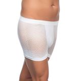 Emay Erkek Beyaz Dikişsiz Fantezi Boxer, Beyaz, M
