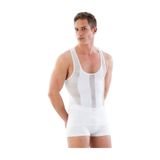 Emay Fantezi Erkek Korse Atlet, Beyaz, 2XL