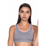 Emay Gri Pembe Mı 4024 Double Toparlayıcı Büstiyer, PEMBE, S