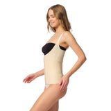 Emay Kadın Agraflı Destekli Mideli Lazer Kadın Yelek Korse, Bej, XL