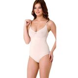 Emay Kadın Bej Dikişsiz Slip Tam Boy Çıtçıtlı Korse, Bej, M