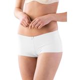 Emay Kadın Beyaz Lazer Kesim Boxer Korse, BEYAZ, M